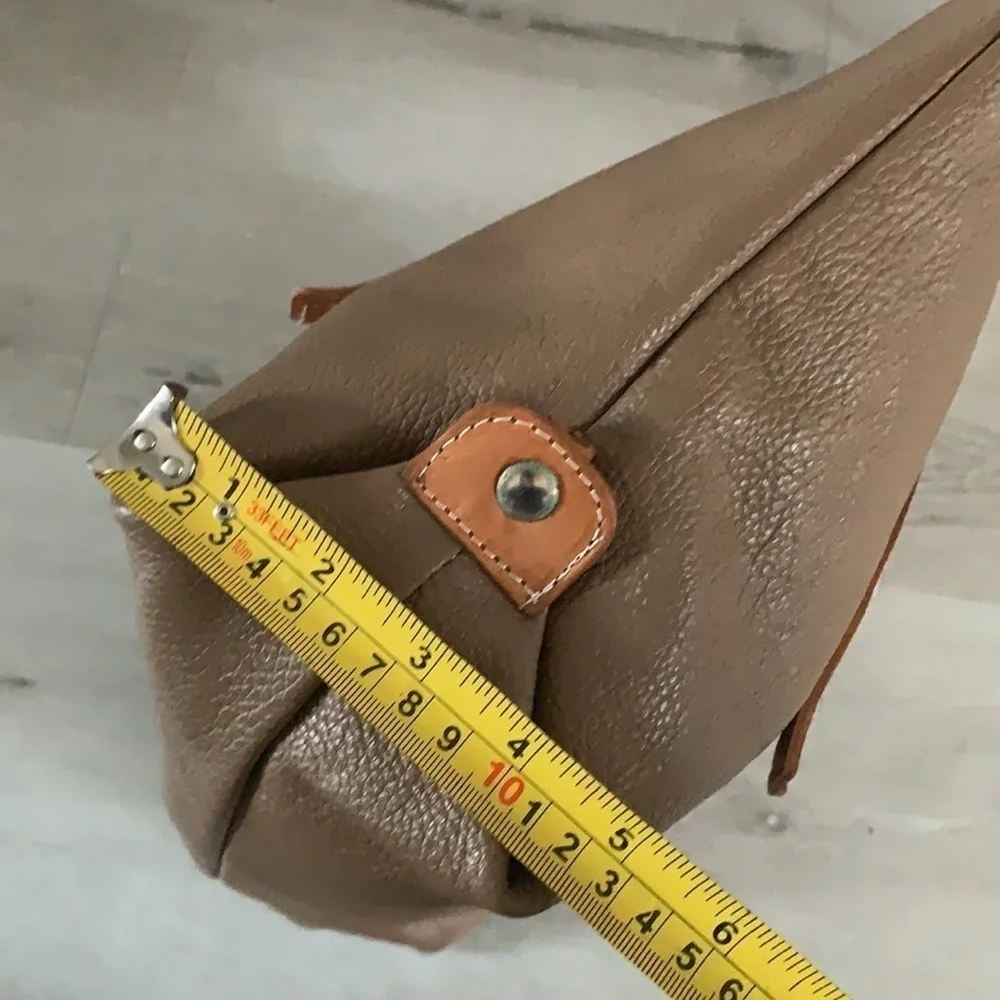 I Medici Firenze leather two‎ tones camel tote bag logo bohemian work